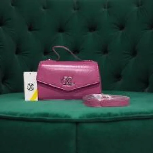 CXL by Christian Lacroix Laine Matte Patent Crossbody Pink NWT Barbiecore - Picture 7 of 9